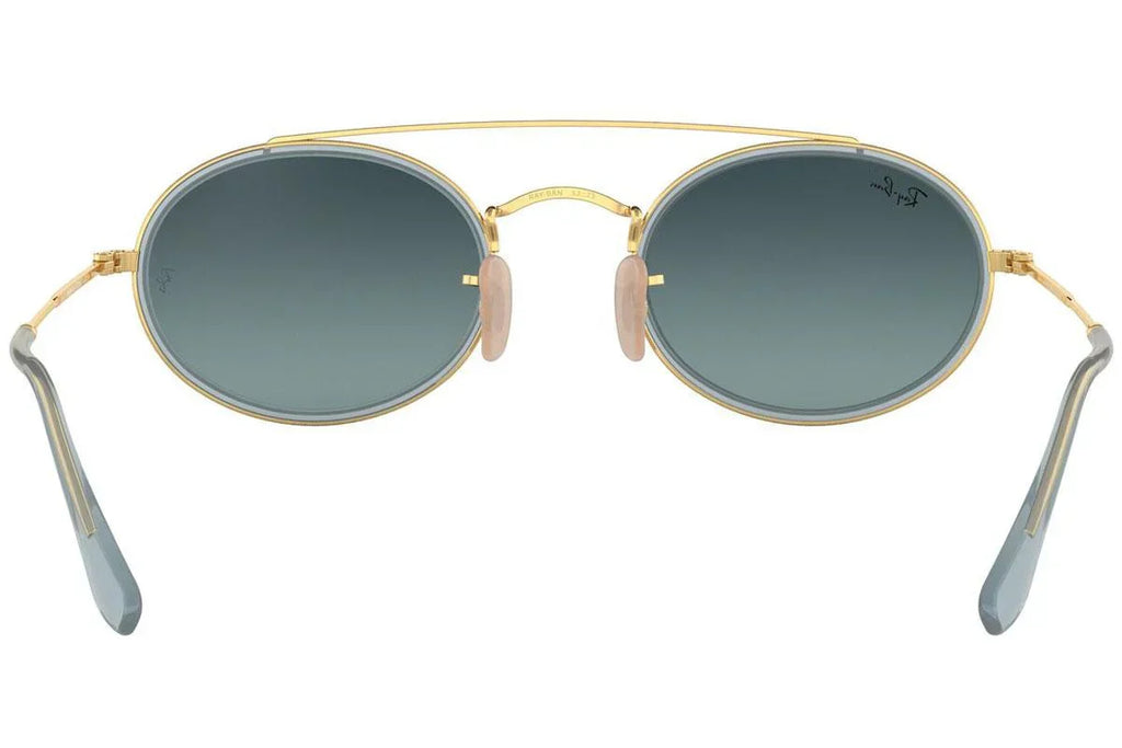 Ray-Ban Oval Double Bridge RB3847N 91233M 52mm – Gold Blue Gradient